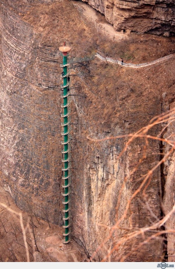 Spiral Staircase in Taihang Mountains, China